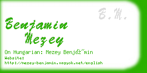 benjamin mezey business card